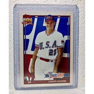 Jason Giambi 1991 Topps MLB #45T 40 Years of Baseball Card Team USA